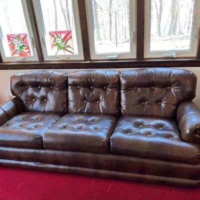Leather Schweiger Couch from Chap de Laine's