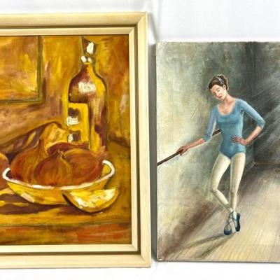 Two Colorful Oil Paintings