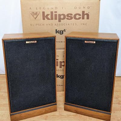 Vintage Pair Klipsch KG4 Floor Standing Speakers with Original Boxes