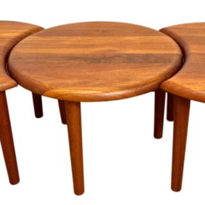 Vintage Danish Modern Solid Teak 3-Piece Sectional Coffee Table