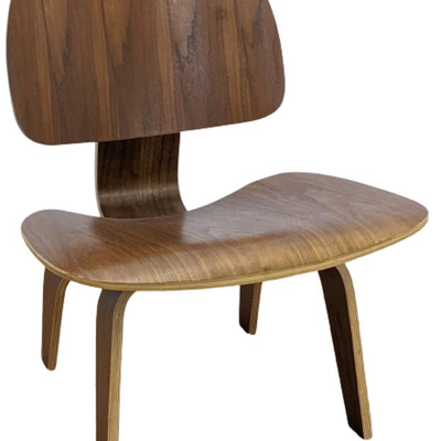 LCW Eames Inspired Plywood Lounge Chair - Walnut Finish- 1 of 2