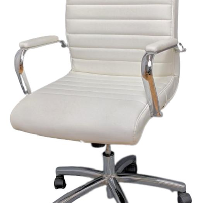 Realspace Modern Comfort Winsley White Leather Office Chair