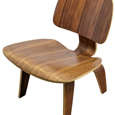 2 of 2: LCW Eames Inspired Plywood Lounge Chair - Walnut Finish