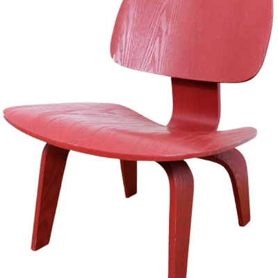 Herman Miller/Eames LCW Chair - Red Molded Plywood