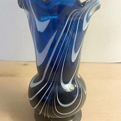 Pairpoint Footed Art Glass Vase