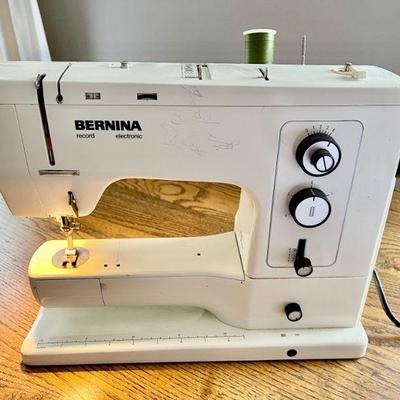 Lot 026-LR: Bernina 830 Sewing Machine

Features: 
â€¢	Serial #20186990
â€¢	Berninaâ€™s top of the line machine from 1971-1982...