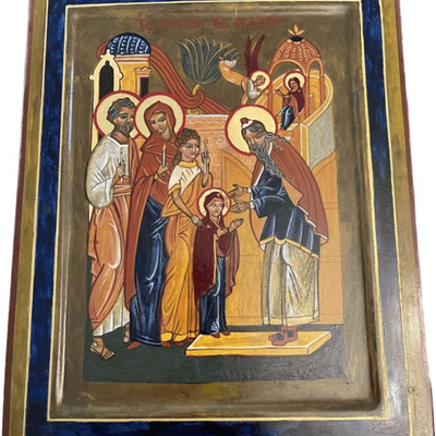 Lot 060-I: Presentation of the Virgin to the Temple

Features: 
â€¢	Hand-painted/varnished religious icon on wood
â€¢	Created...