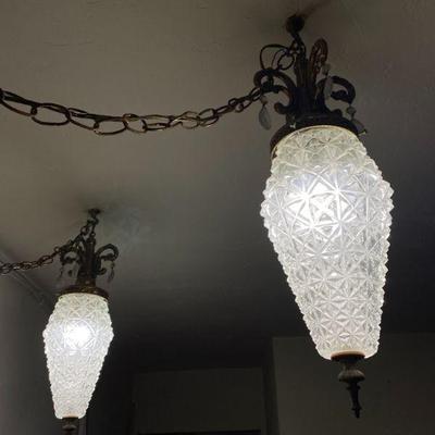 Vintage lighting throughout the house. 