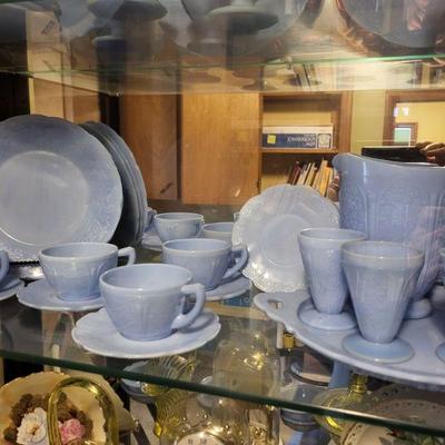 Delphite blue c" cherry blossom " dinnerware