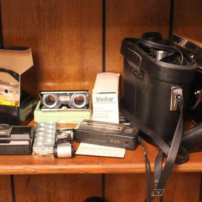 Binoculars and cameras 
