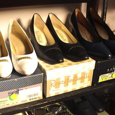 Name brand leather high heels