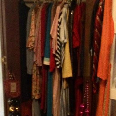Closets full of very nice vintage to new clothes, many still have department store tags
