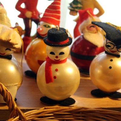 Vintage plastic Christmas ornaments
