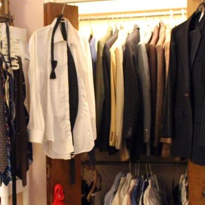 Menâ€™s suits and shirts