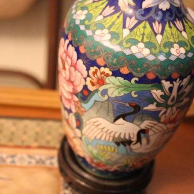 Vintage cloisonnÃ©â€™ vase