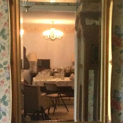 Large gold mirror