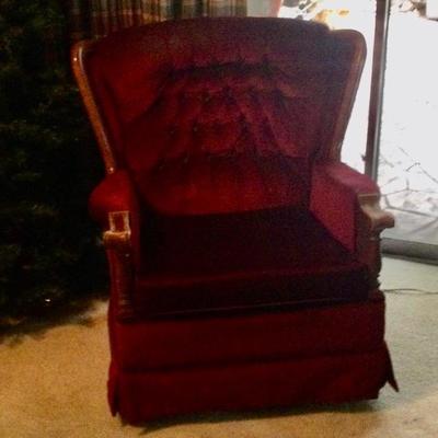 Red swivel chair/ rocker