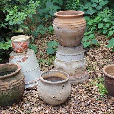 Terra cotta and concrete pots