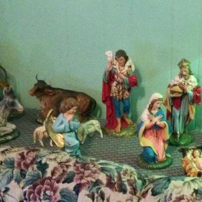 Vintage large nativity scene