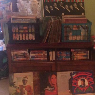 Records and vhs tapes