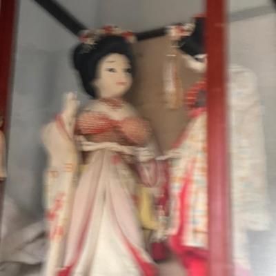 Antique Japanese doll in. Case 1960