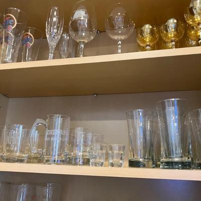 Great selection bar and drink glasses