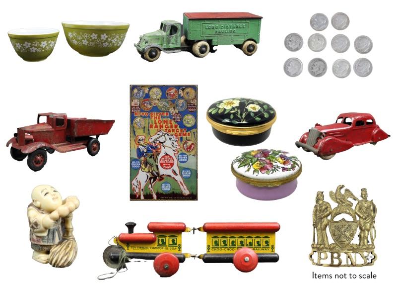 Weekly Estate Auction Featuring Antique Tin Toys, Coins And