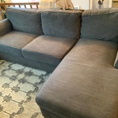 Comfy gray 3 seater with left side chaise 