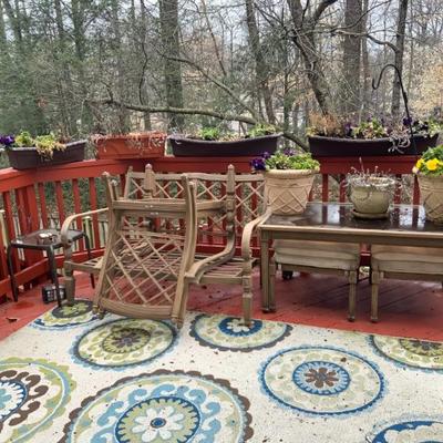 Outdoor furniture and carpeting 
