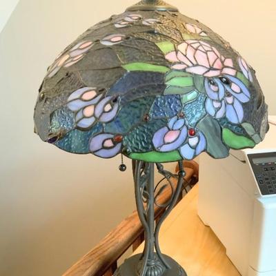 Victorian brass flower replica table lamp - beautiful design 