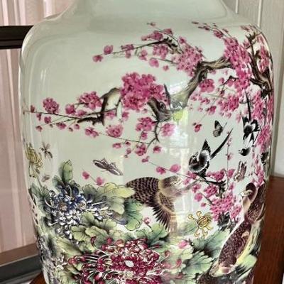 Cherry Blossoms ceramic vase