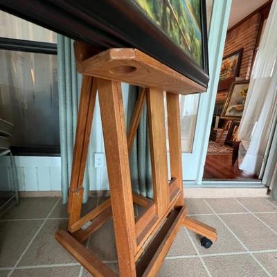 Solid wood easel
