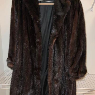 Long Mink Fur Coat 