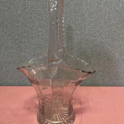 crystal basket  with handle