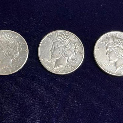 1926, 1926-S, 1926-D  Silver Peace Dollars