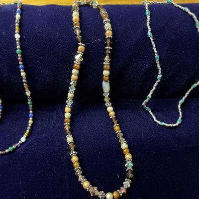 3 S/S Beaded Necklaces