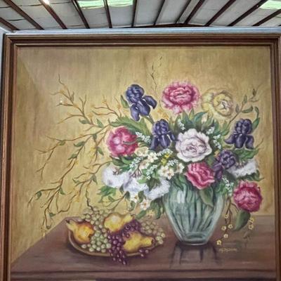 Large floral painting