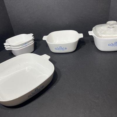 VARIETY of Vintage CORNING WARE Bakeware 10â€, 1 3/4 QT, 1 1/2 QT, 3 Petite Pans 
