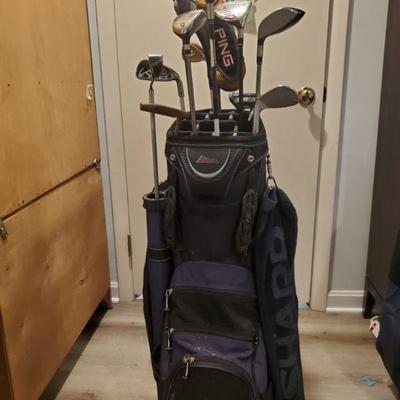 Datrek Golf Bag and Assorted Clubs