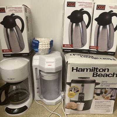 NAME BRAND Coffee Makers Lot: Salton, HAMILTON BEACH, Mr. Coffee and OGGI 