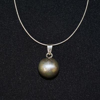 Sterling Necklace with Silver Ball Pendant