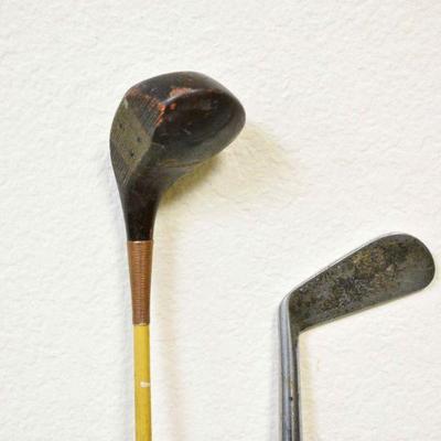 Wright & Ditson #3 Driver & MacGregor Mid-Iron