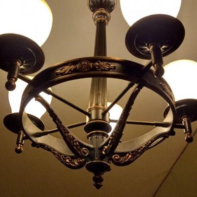 Vintage brass bronze chandilier 