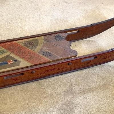 Antique 19th. c. childâ€™s sled w/ outstanding well preserved paint and stenciled decoration. Best one Iâ€™ve ever had.