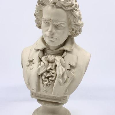 Cast plaster bust of Beethoven, P.P. Caproni & Bro., Boston, MA. circa 1905 ht. 11 1/2â€