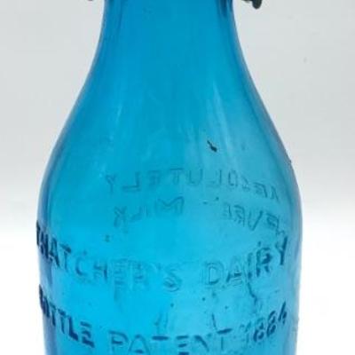 Thatchers Dairy blue milk bottle