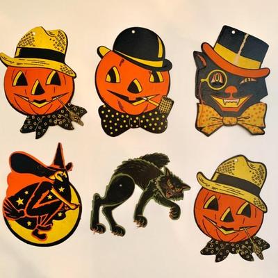 Vintage Halloween paper decorations