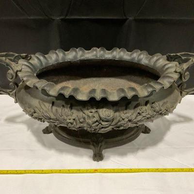 19th C French Cast Iron Jardiniere