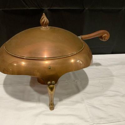 Vintage J C Moore (Tiffany & Co.) Copper Chafing Dish