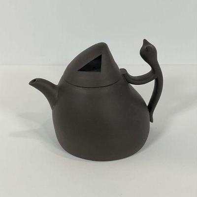 Yixing Zisha Chinese Dark Matte Kyusu Teapot